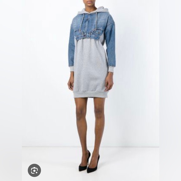 Moschino hoodie jean dress - vintage - Picture 3 of 7